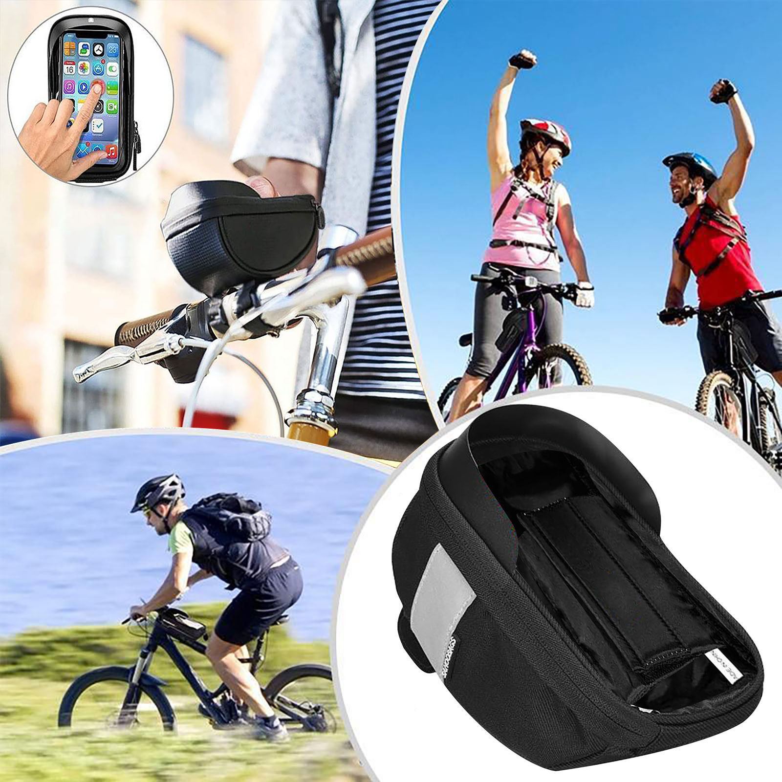 Cycling Gear Display - 방수 자전거 폰 가방 핸들바 파우치