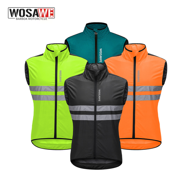 Cycling Gear Jacket - WOSAWE 남성용 사이클링 윈드브레이커 조끼 경량