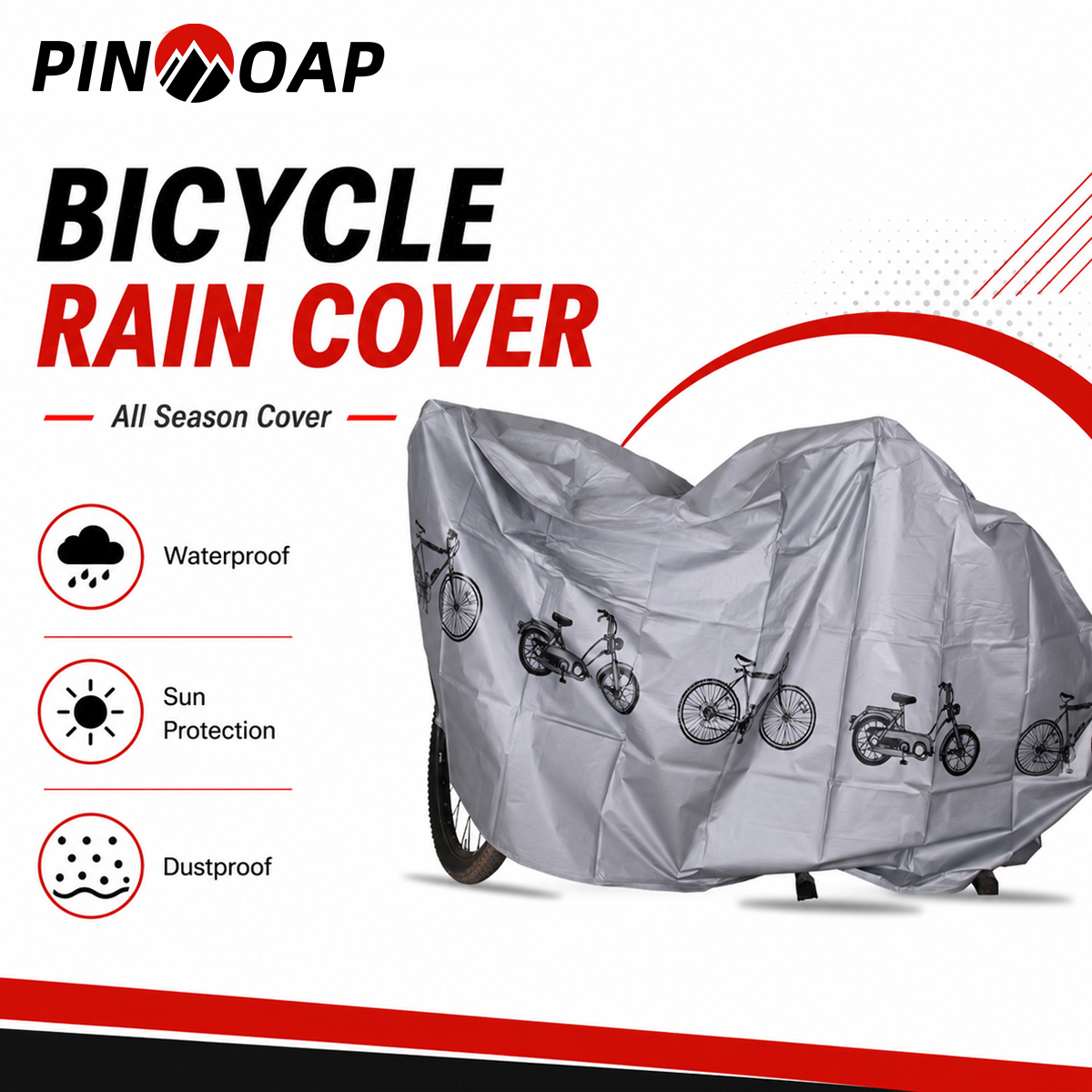 Cycling Gear Pouch - PINMOAP 범용 자전거 레인 커버 방수