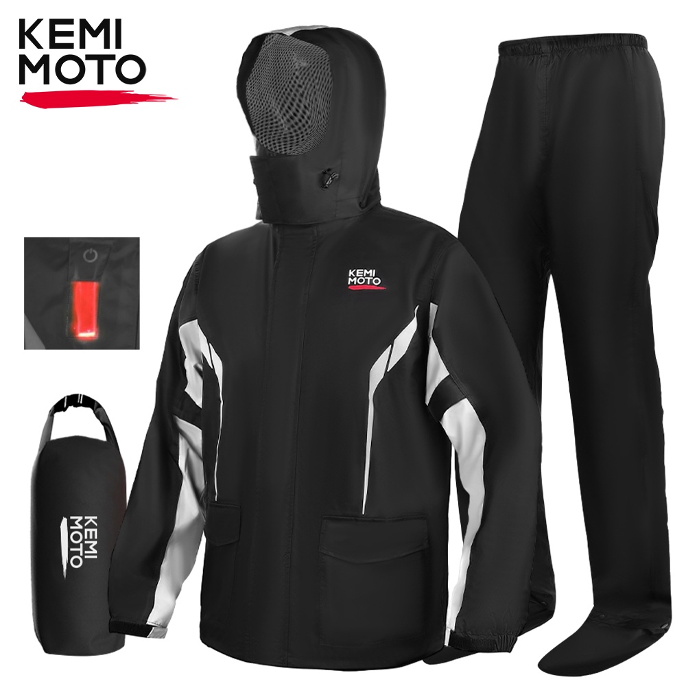 Cycling Gear Jacket - 오토바이 라이딩용 방수 레인코트 세트, 남녀공용