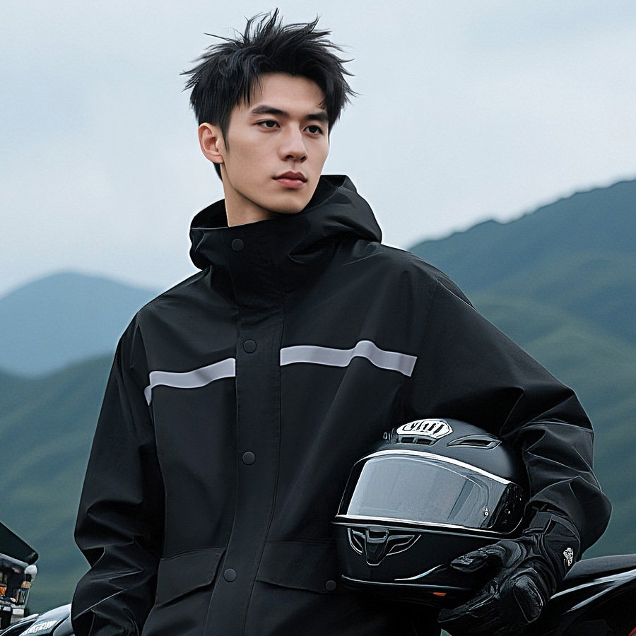 반사 스트립 방수 분리형 레인슈트 후드 레인코트 자켓  - Cycling Gear Jacket 리뷰 및 가격
